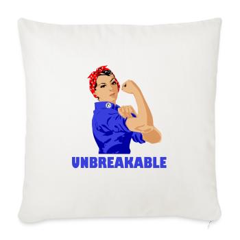 Unbreakable Strong Women Girl Power Feminism - Sofa pillowcase 17,3'' x 17,3'' (45 x 45 cm) - natural white - Front
