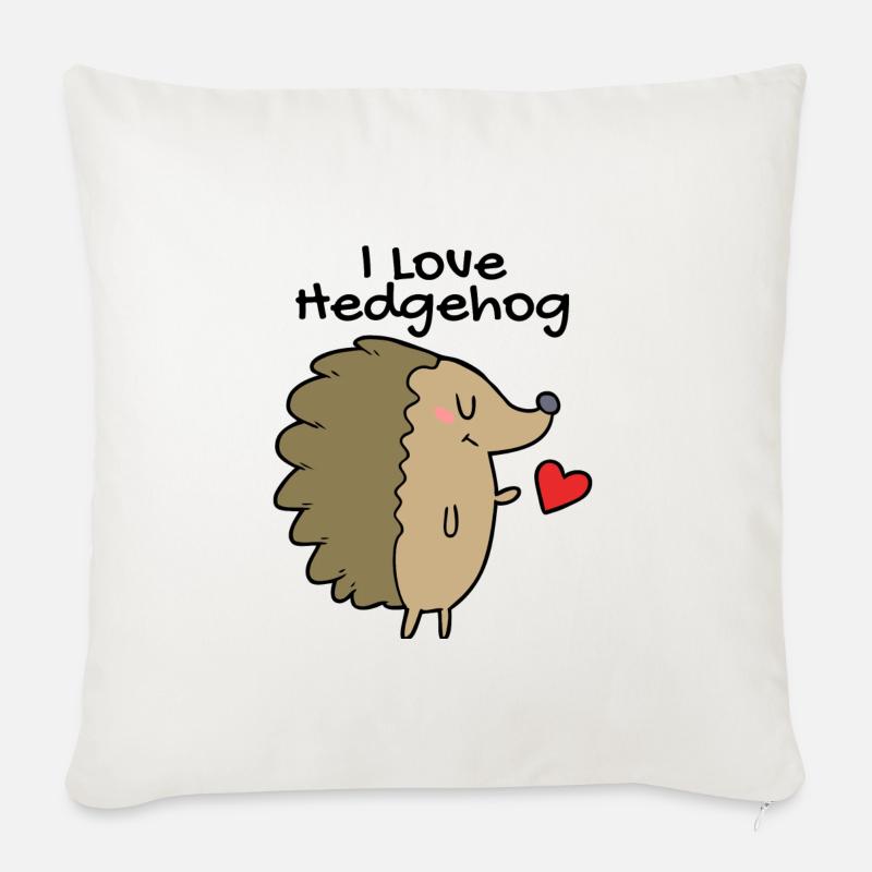 I love Hedgehog - Sofakissenbezug 45 x 45 cm - Naturweiß 
