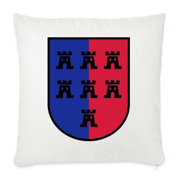 Wappen Siebenbürger Sachsen 3farbig - Siebenbürgen - Sofakissenbezug 45 x 45 cm - Naturweiß  - Vorne