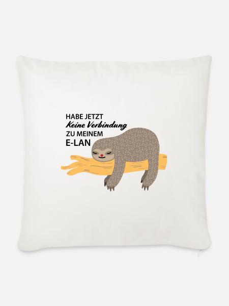Niedliches Faultier ohne Elan - Sofakissenbezug 45 x 45 cm - Naturweiß 