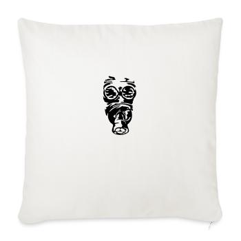 gas mask - Sofa pillowcase 17,3'' x 17,3'' (45 x 45 cm) - natural white - Front