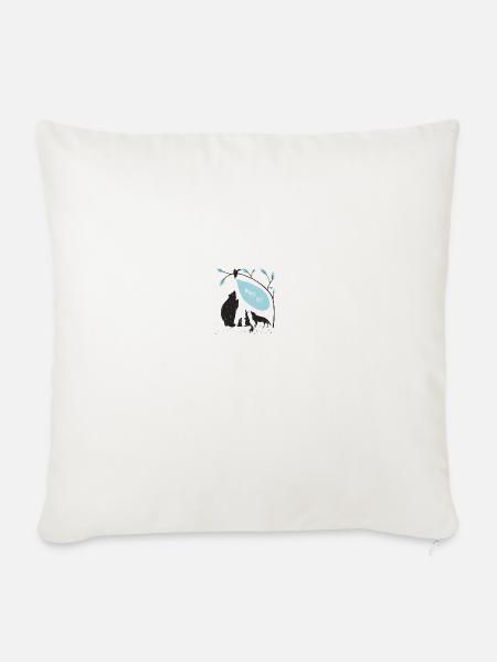 Tiere - Sofakissenbezug 45 x 45 cm - Naturweiß 