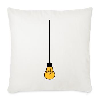 ceiling top cable hang light bulb light electricity id - Sofa pillowcase 17,3'' x 17,3'' (45 x 45 cm) - natural white - Front