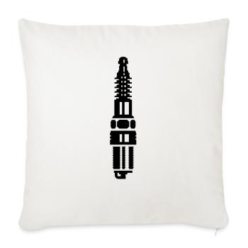 fiche de bougie / allumage (1c) - Housse de coussin décorative 45 x 45 cm - blanc nature - Devant
