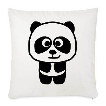 Panda - Housse de coussin décorative 45 x 45 cm - blanc nature - Devant