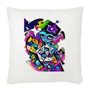 Graffiti - Housse de coussin décorative 45 x 45 cm - blanc nature - Devant