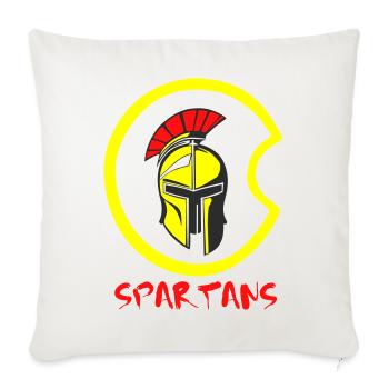 Helm Sparta und Blut 4 - Sofakissenbezug 45 x 45 cm - Naturweiß  - Vorne