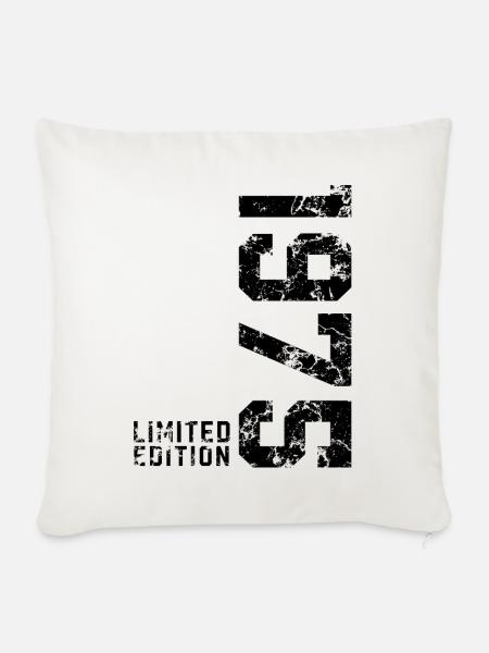1975 Jahrgang Limited Edition - Sofakissenbezug 45 x 45 cm - Naturweiß 