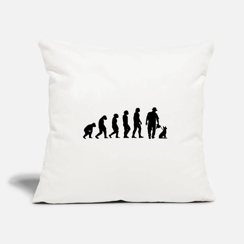 Evolution et Chien - (2) Housse de coussin décorative 45 x 45 cm