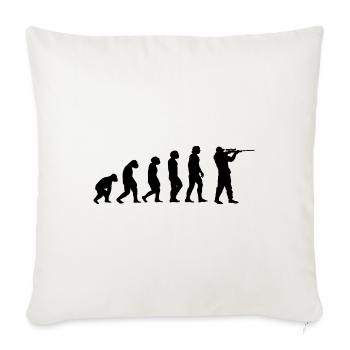 Évolution et chasse - - Housse de coussin décorative 45 x 45 cm - blanc nature - Devant