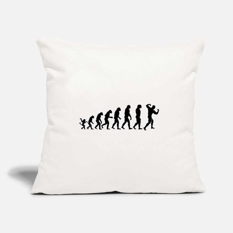 Evolution de la musculation Housse de coussin décorative 45 x 45 cm