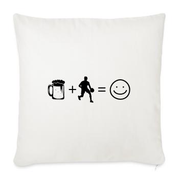 Beer Smile Face et Basketball 1 - - Housse de coussin décorative 45 x 45 cm - blanc nature - Devant