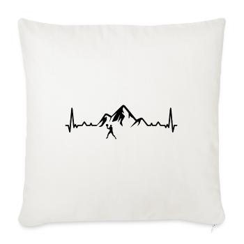 Heartbeat Mountain 1 et Tennis - (2) - Housse de coussin décorative 45 x 45 cm - blanc nature - Devant