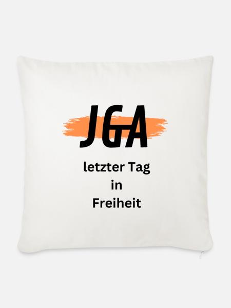 Junggesellenabschied - Sofakissenbezug 45 x 45 cm - Naturweiß