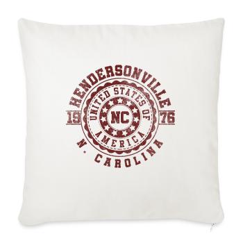 Hendersonville NC | North Carolina Reise Geschenk - Sofakissenbezug 45 x 45 cm - Naturweiß  - Vorne