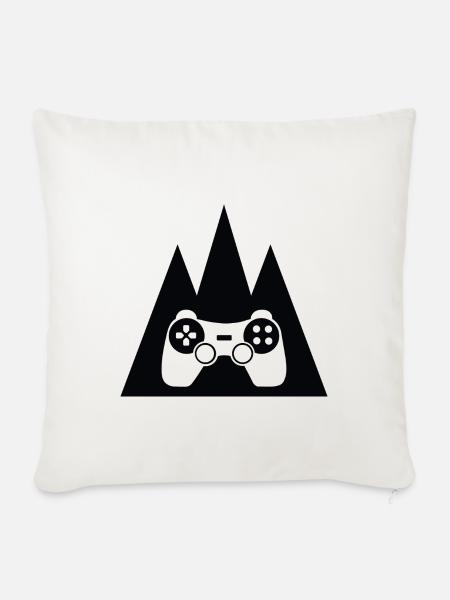 Triangle-Bergspiel - GA - Sofakissenbezug 45 x 45 cm - Naturweiß