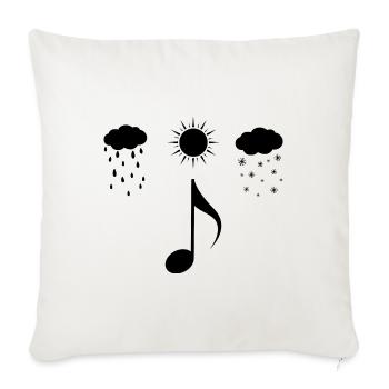 Alle Jahreszeiten und Musik - - Sofakissenbezug 45 x 45 cm - Naturweiß  - Vorne