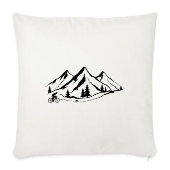Montagne 1 et cyclisme - - Housse de coussin décorative 45 x 45 cm - blanc nature - Devant