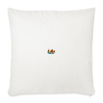 Voilier - Housse de coussin décorative 45 x 45 cm - blanc nature - Devant