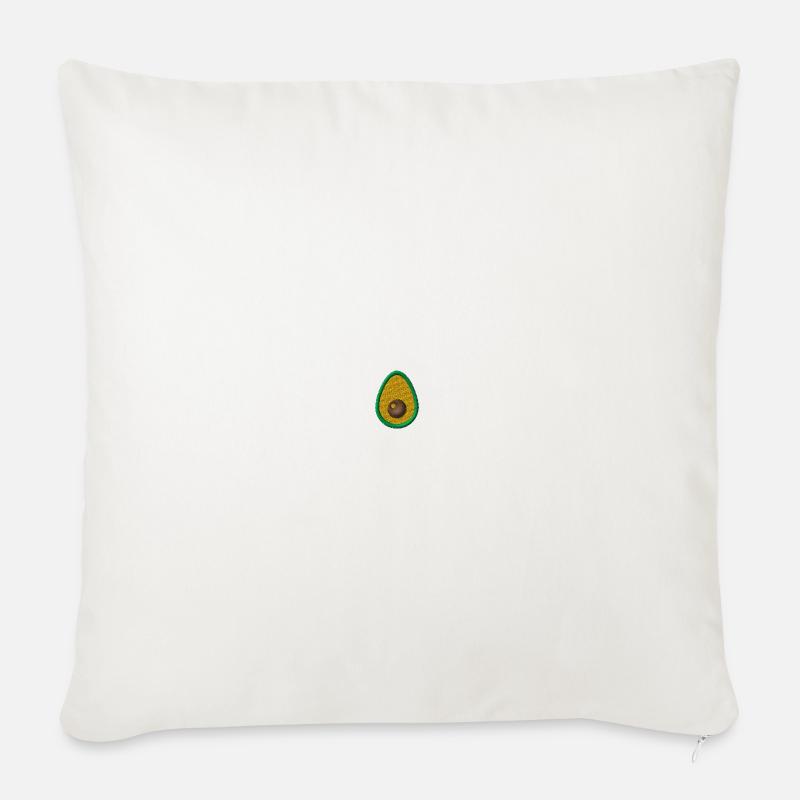Avocado - Sofakissenbezug 45 x 45 cm - Naturweiß
