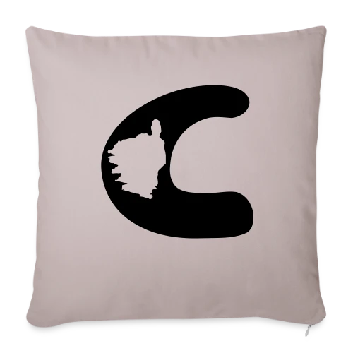 Lettre C Carte Corse - Housse de coussin décorative 45 x 45 cm