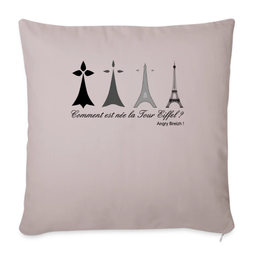 Évolution Tour Eiffel Bretonne - Housse de coussin décorative 45 x 45 cm