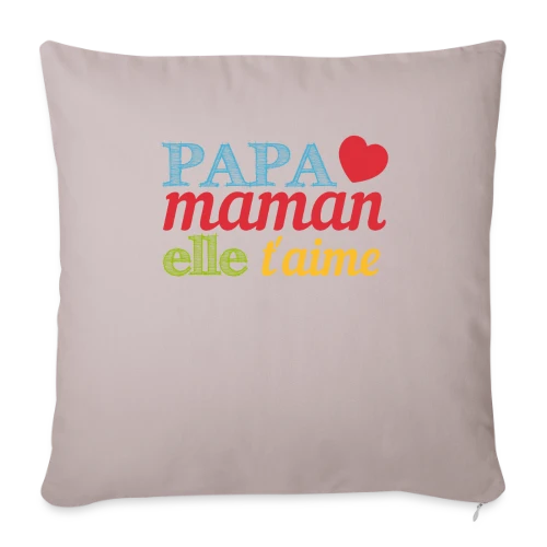 Bébé t'aime : Le message d'amour pour ma moitié - Housse de coussin décorative 45 x 45 cm