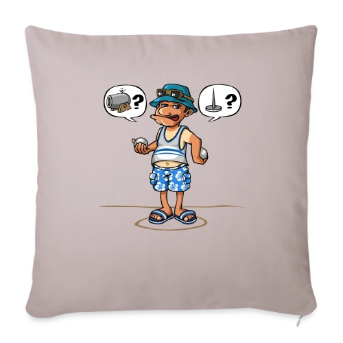 Passion Pétanque - Housse de coussin décorative 45 x 45 cm