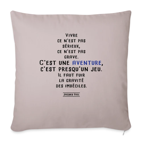 Jacques Brel: Le Grand Poète - Housse de coussin décorative 45 x 45 cm