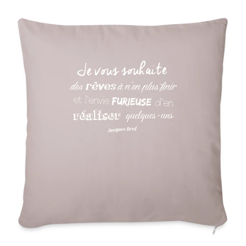 Douce Nuit, Beaux Rêves - Housse de coussin décorative 45 x 45 cm