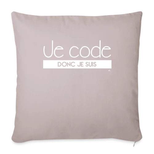 T-Shirt "Je Code Donc Je Suis" - Le Geek du Développement - Housse de coussin décorative 45 x 45 cm
