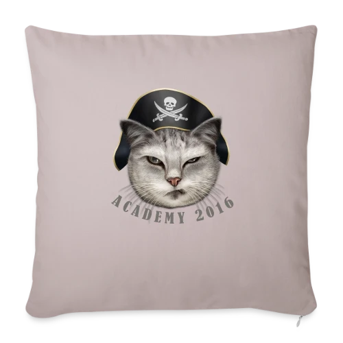 Académie des Chats Pirates - Housse de coussin décorative 45 x 45 cm