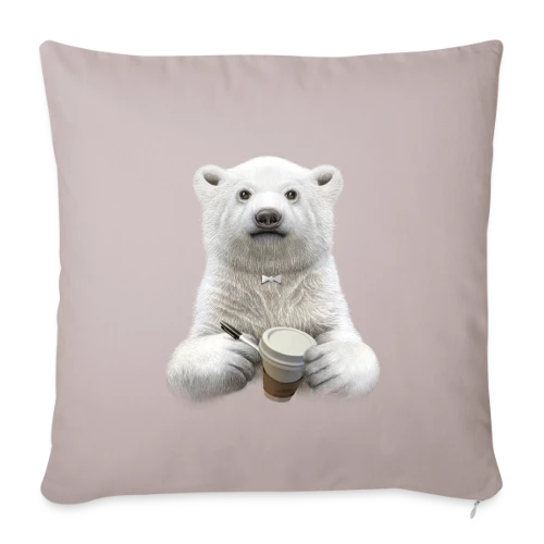 Le Barista passionné - Housse de coussin décorative 45 x 45 cm