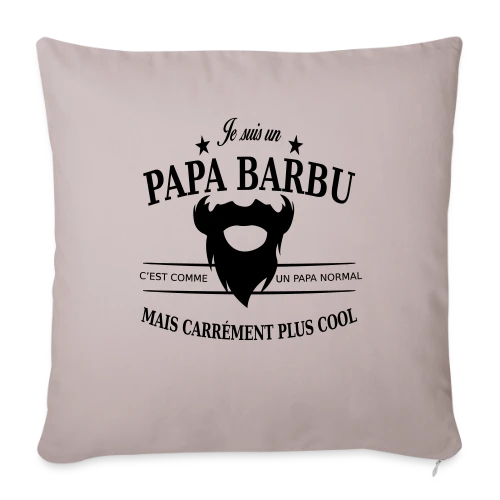 Papa Stylé Barbu - Housse de coussin décorative 45 x 45 cm
