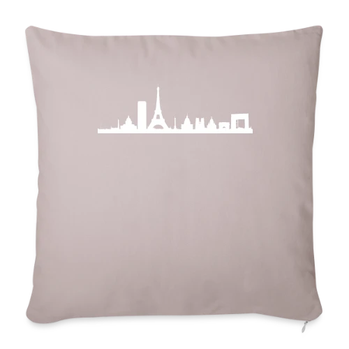 Silhouette Parisienne Élégante - Housse de coussin décorative 45 x 45 cm