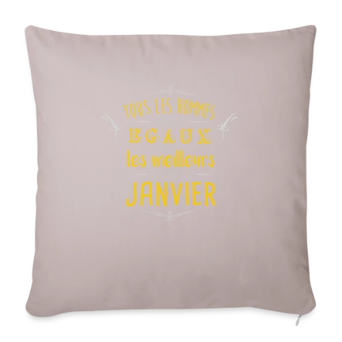T-Shirt Homme 'Les Légendes Naissent en Janvier' - Housse de coussin décorative 45 x 45 cm