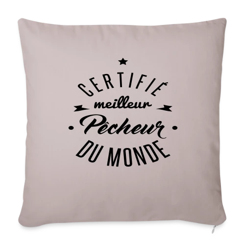 Certifié Meilleur Pêcheur - Housse de coussin décorative 45 x 45 cm