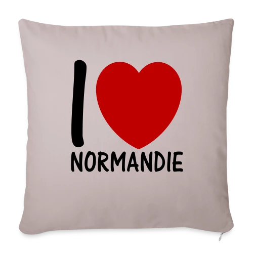 J'aime la Normandie - Housse de coussin décorative 45 x 45 cm