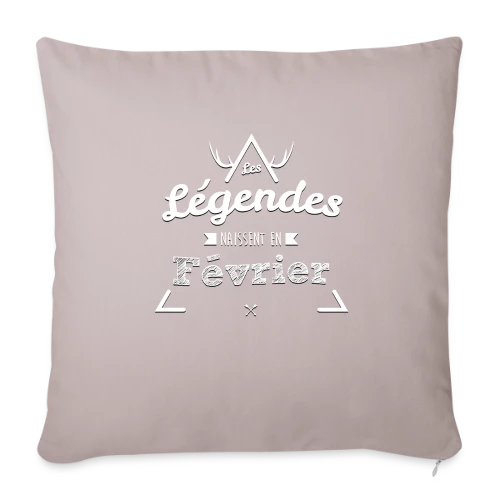 Février : Le Mois des Légendes - Housse de coussin décorative 45 x 45 cm