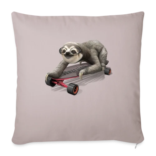 Paresseux Skateur Stylé - Housse de coussin décorative 45 x 45 cm