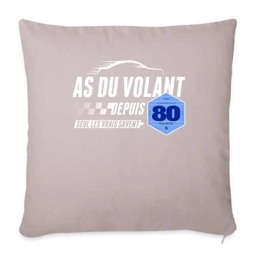 As du Volant depuis 1980 - T-Shirt Humoristique - Housse de coussin décorative 45 x 45 cm