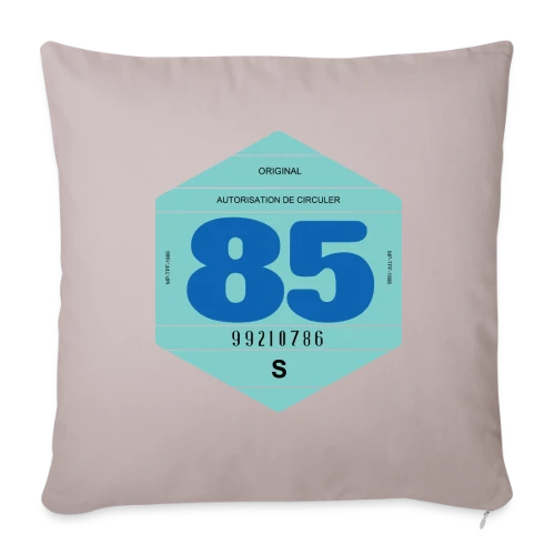 Vignette Rétro Automobile France 1985 - Housse de coussin décorative 45 x 45 cm