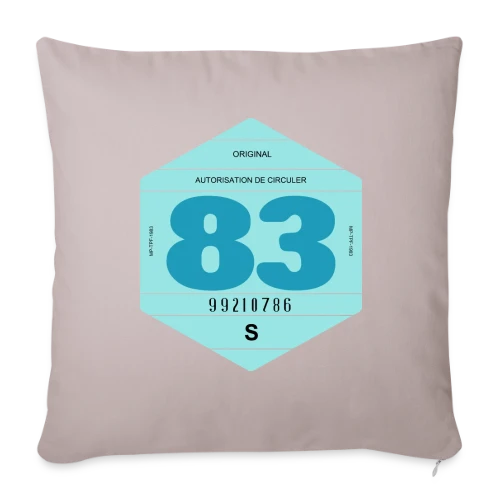 Vignette Auto Rétro 1983 : Voyage Vintage en France - Housse de coussin décorative 45 x 45 cm