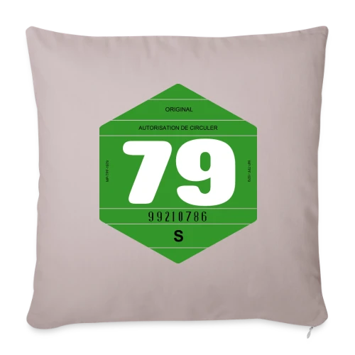 Vignette Automobile Vintage France 1979 - Housse de coussin décorative 45 x 45 cm