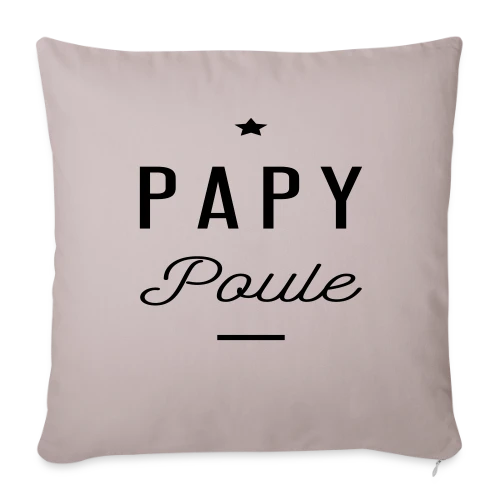 PAPY POULE - Housse de coussin décorative 45 x 45 cm