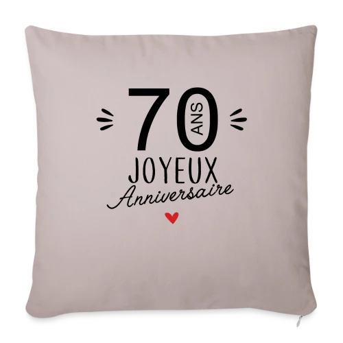 T-Shirt Anniversaire 70 Ans : L'Âge d'Or Célébré - Housse de coussin décorative 45 x 45 cm