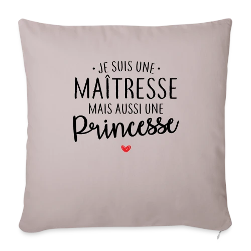Maîtresse, Mais Toujours Princesse ! - Housse de coussin décorative 45 x 45 cm
