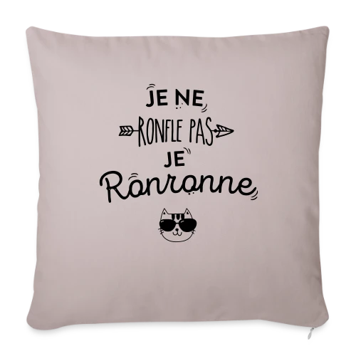Je Ronronne - Housse de coussin décorative 45 x 45 cm