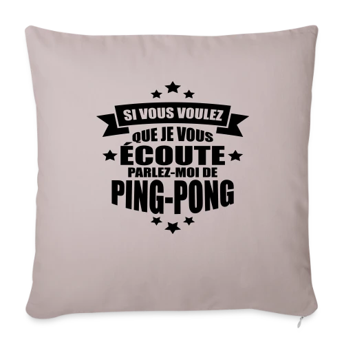 Accro au Ping-Pong : Ma Passion, Ma Vie, Mon Humour - Housse de coussin décorative 45 x 45 cm