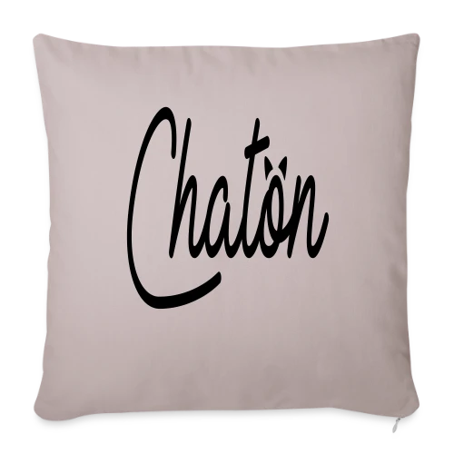 Inscription Chaton Élégante - Housse de coussin décorative 45 x 45 cm